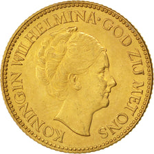 Moneda, Países Bajos, Wilhelmina I, 10 Gulden, 1925, EBC, Oro, KM:162