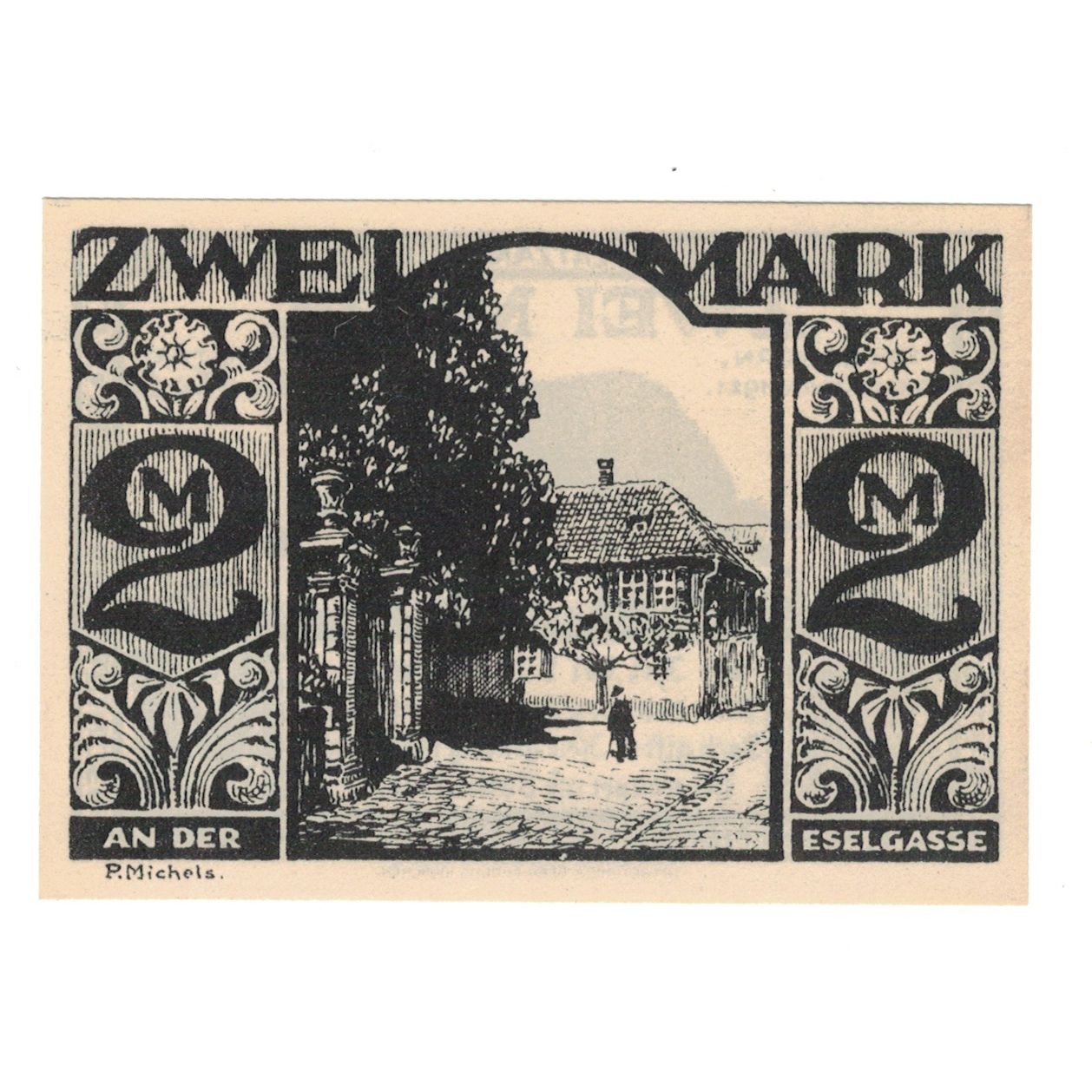 Banknote, Germany, Paderborn Evangelische Kirchenkasse, 2 Mark, rue, 1921