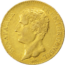 FRANCE, Napoléon I, 20 Francs, 1802, Paris, KM #651, AU(50-53), Gold, Gadoury #.