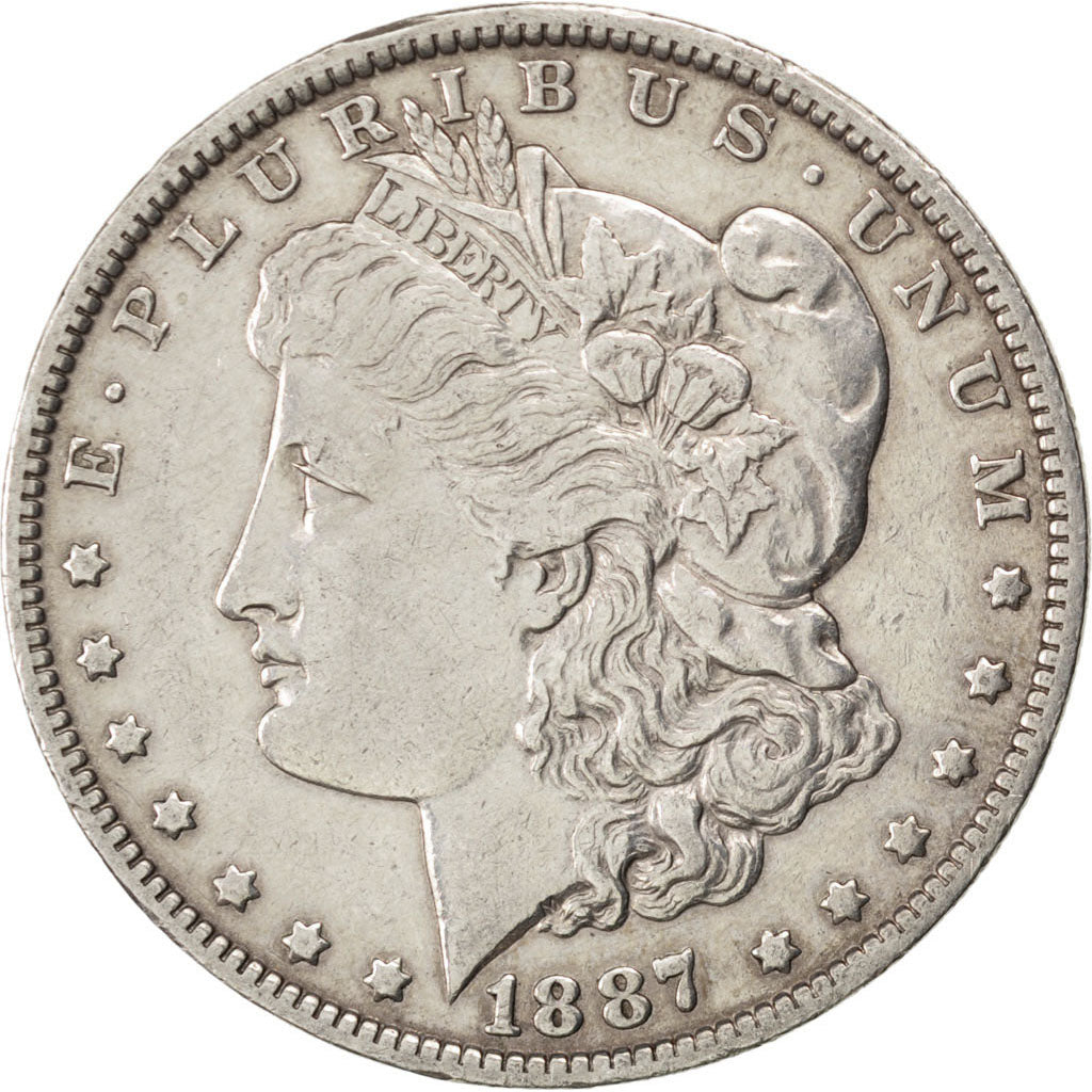 UNITED STATES, Morgan Dollar, Dollar, 1887, U.S. Mint, KM #110, EF(40-45),...