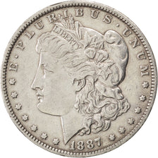 UNITED STATES, Morgan Dollar, Dollar, 1887, U.S. Mint, KM #110, EF(40-45),...