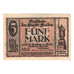 Banknote, Germany, Fulda Stadt, 5 Mark, Maison, 1919, 1919-02-01, UNC(65-70)