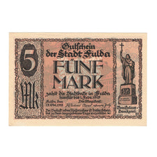 Banknote, Germany, Fulda Stadt, 5 Mark, maison 1, 1919, 1919-02-01, UNC(65-70)