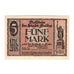 Banknote, Germany, Fulda Stadt, 5 Mark, Monument, 1919, 1919-02-01, UNC(65-70)