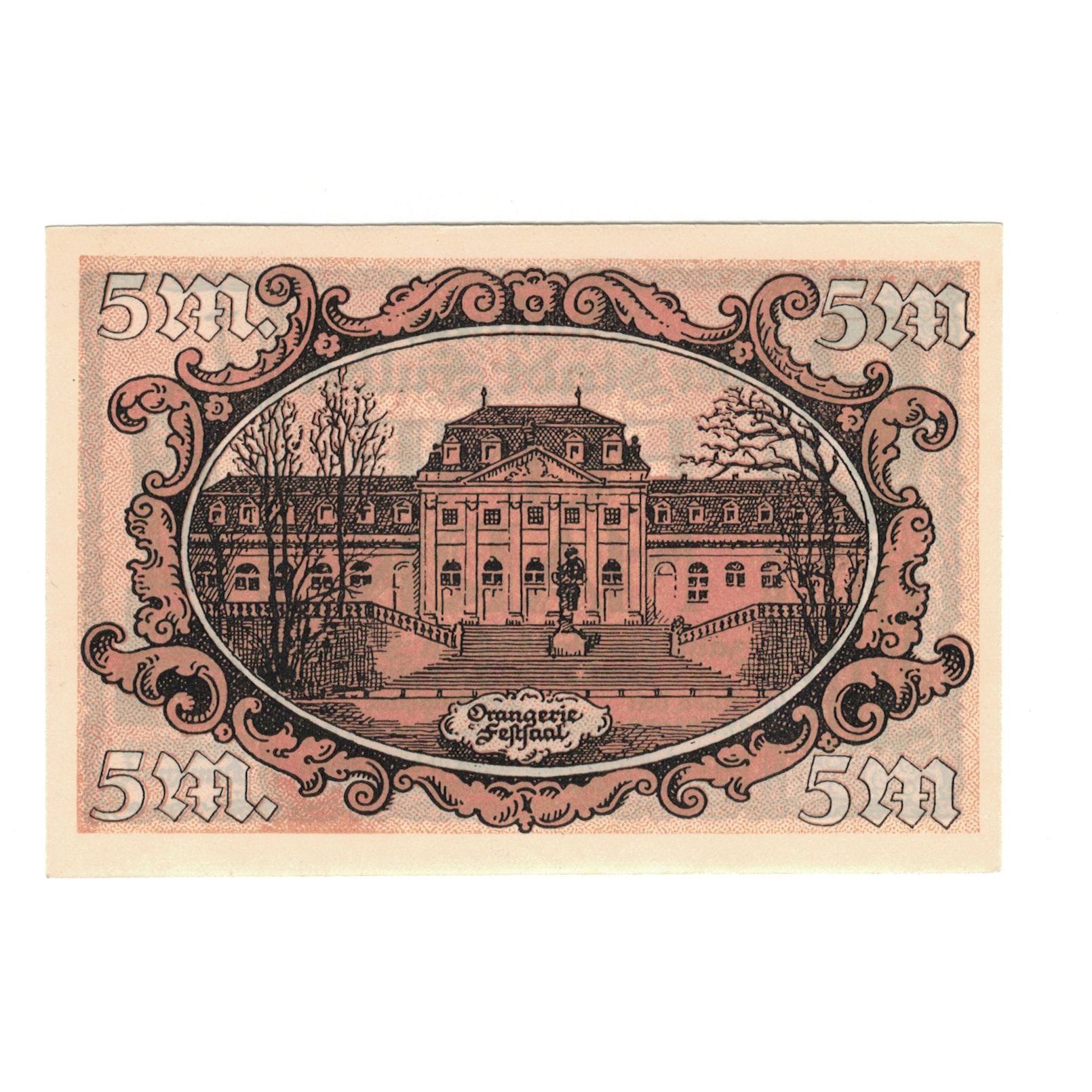 Banknote, Germany, Fulda Stadt, 5 Mark, Monument, 1919, 1919-02-01, UNC(65-70)