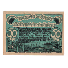 Banknote, Germany, Lichtenstein Callnberg, 50 Pfennig, personnage 1, 1921