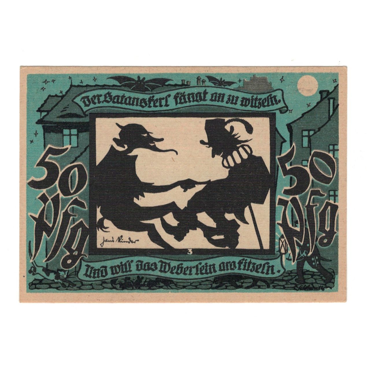 Banknote, Germany, Lichtenstein Callnberg, 50 Pfennig, personnage 1, 1921