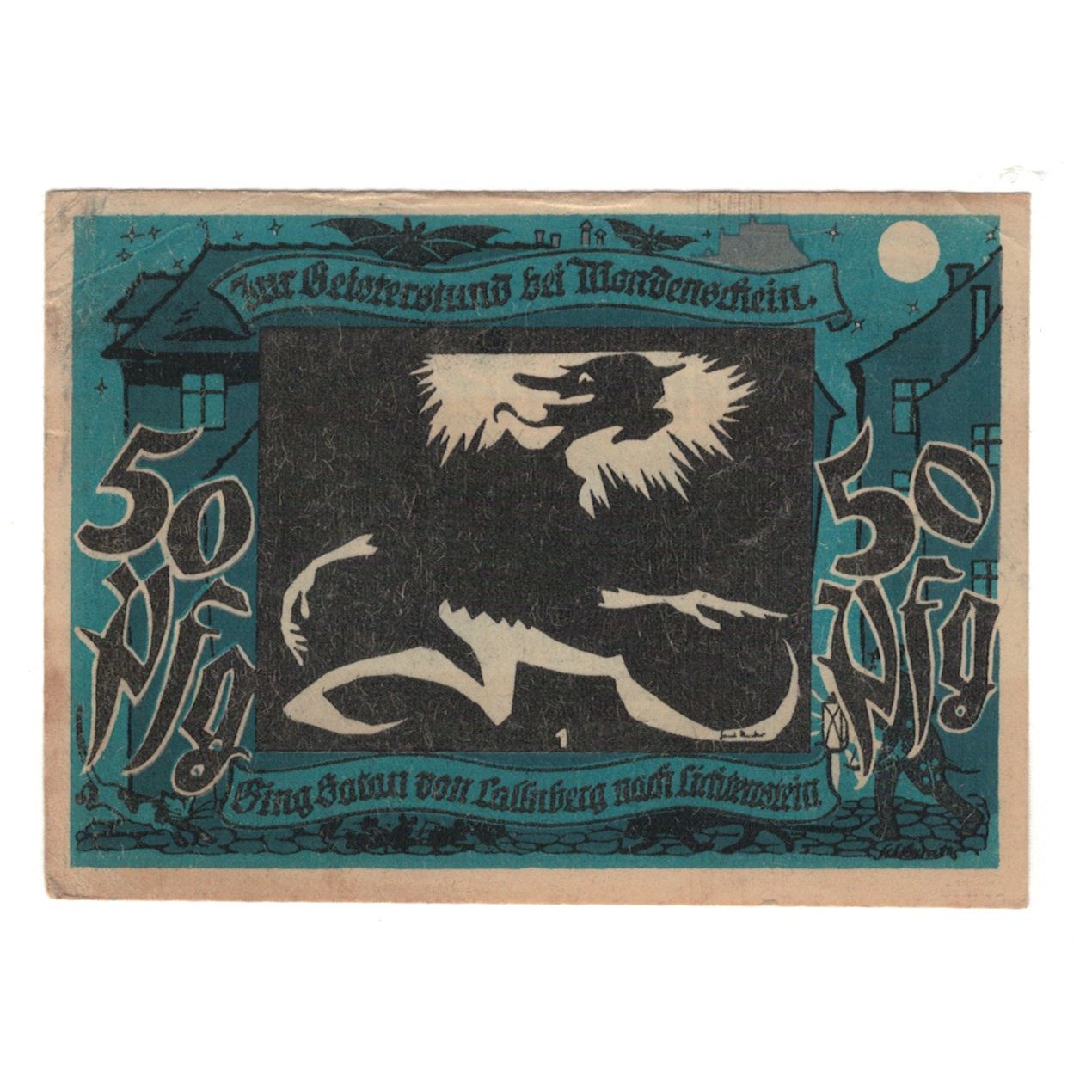 Banknote, Germany, Lichtenstein Callnberg, 50 Pfennig, personnage 4, 1921