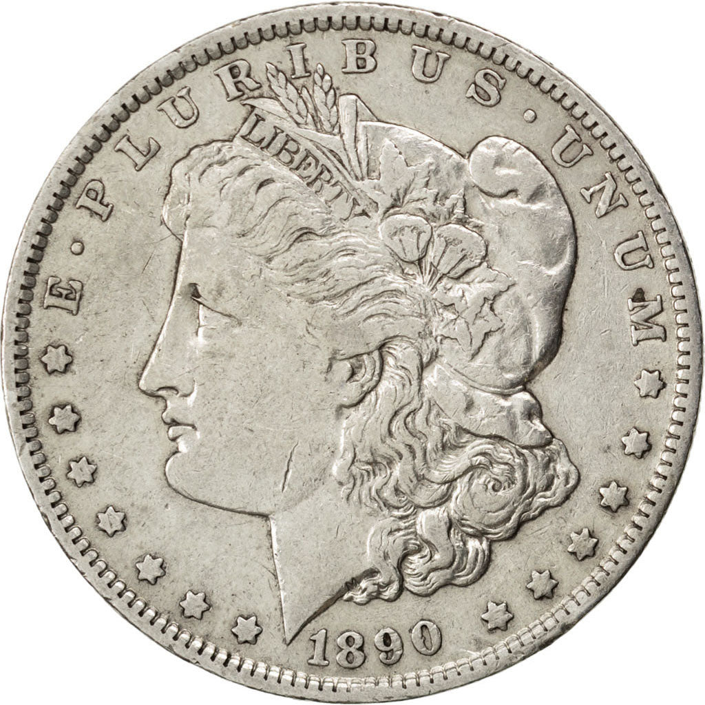 UNITED STATES, Morgan Dollar, Dollar, 1890, U.S. Mint, KM #110, EF(40-45),...