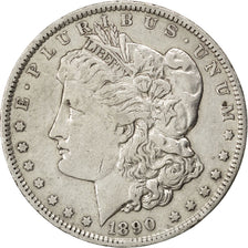 UNITED STATES, Morgan Dollar, Dollar, 1890, U.S. Mint, KM #110, EF(40-45),...