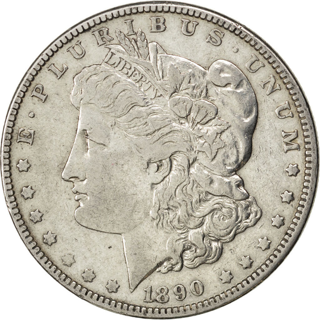UNITED STATES, Morgan Dollar, Dollar, 1890, U.S. Mint, KM #110, EF(40-45),...