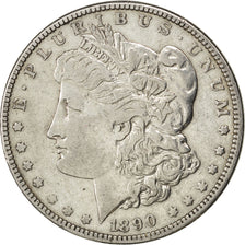 UNITED STATES, Morgan Dollar, Dollar, 1890, U.S. Mint, KM #110, EF(40-45),...