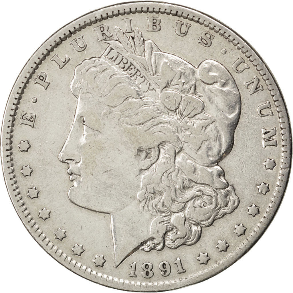 UNITED STATES, Morgan Dollar, Dollar, 1891, U.S. Mint, KM #110, VF(30-35),...