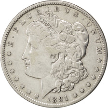 UNITED STATES, Morgan Dollar, Dollar, 1891, U.S. Mint, KM #110, VF(30-35),...
