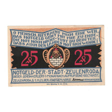 Banknote, Germany, Zeulenroda Stadt, 25 Pfennig, village, 1921, 1921-11-01