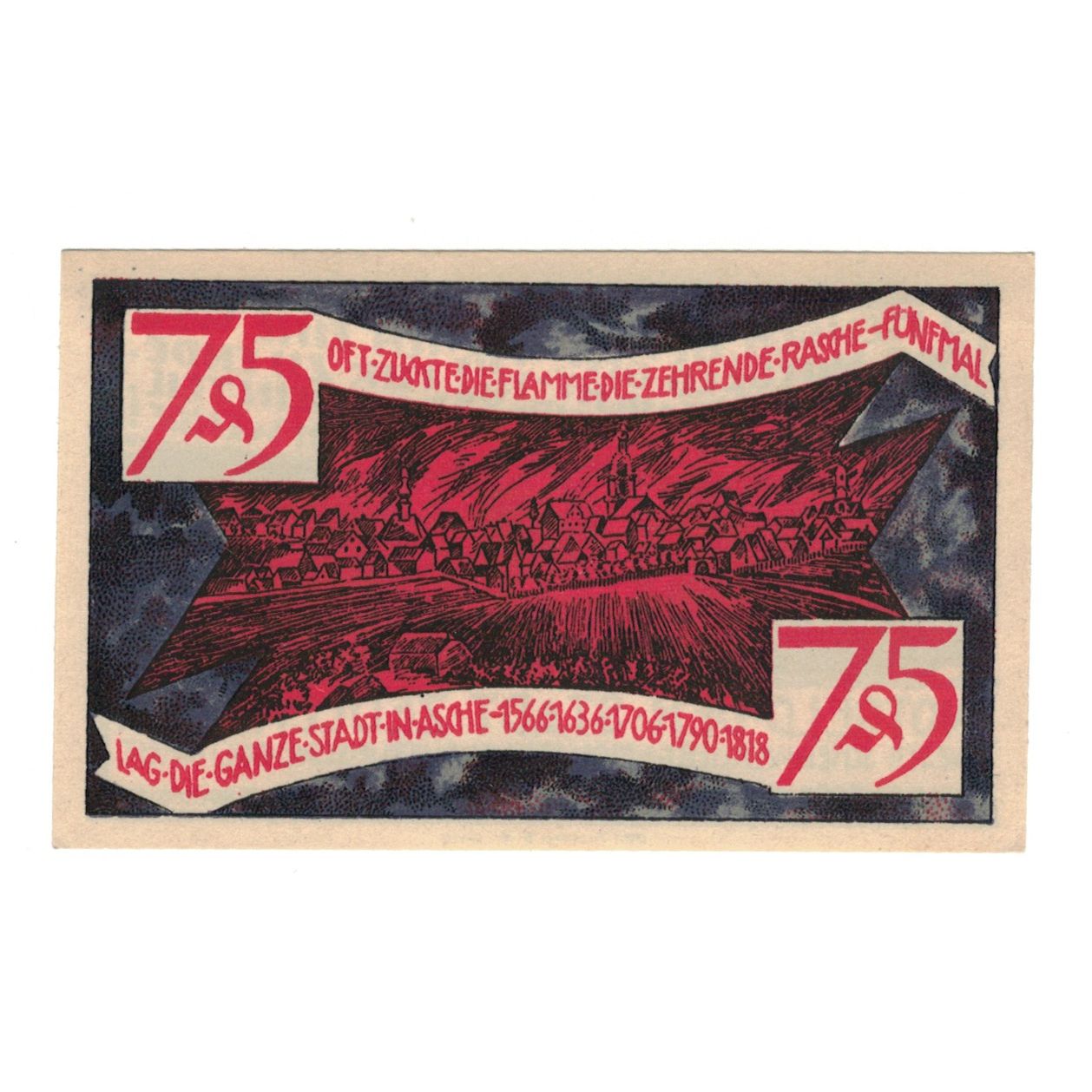 Banknote, Germany, Zeulenroda Stadt, 75 Pfennig, village, 1921, 1921-11-01