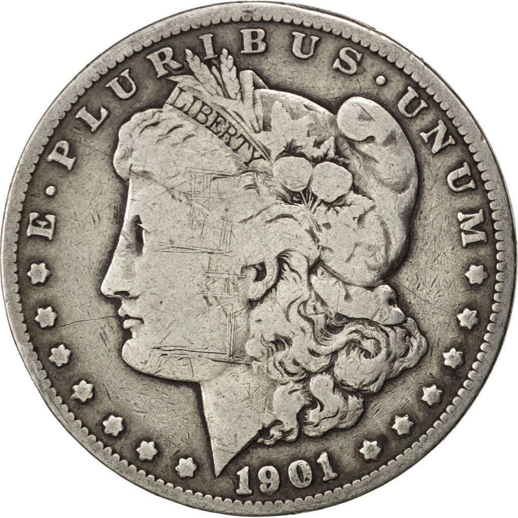 UNITED STATES, Morgan Dollar, Dollar, 1901, U.S. Mint, KM #110, VF(20-25),...