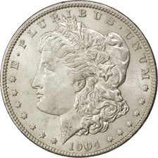 UNITED STATES, Morgan Dollar, Dollar, 1904, U.S. Mint, KM #110, AU(55-58),...