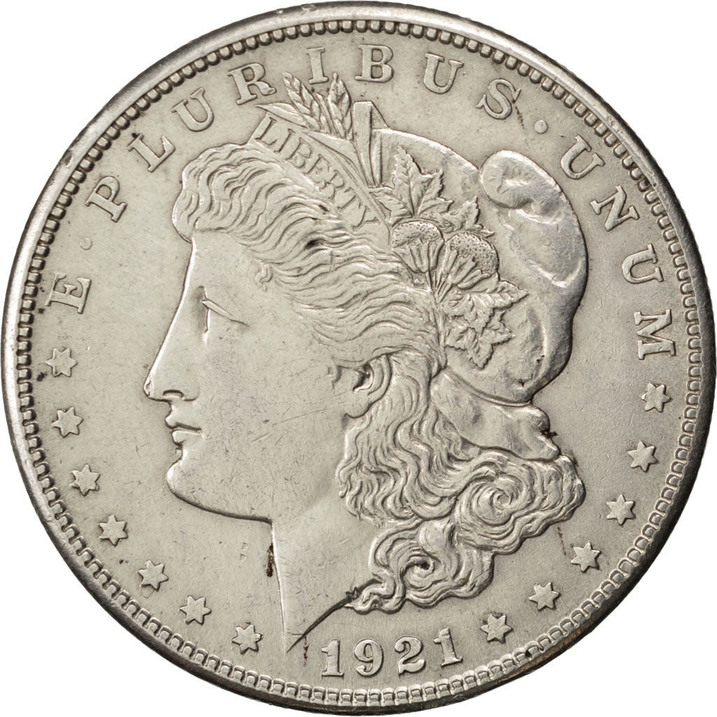 UNITED STATES, Morgan Dollar, Dollar, 1921, U.S. Mint, KM #110, AU(50-53),...