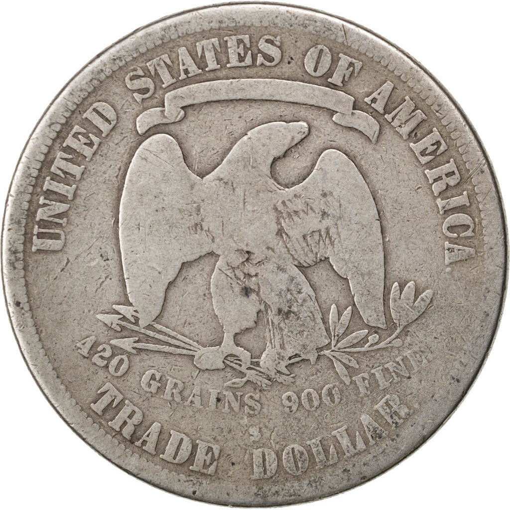 UNITED STATES, Trade Dollar, Dollar, 1878, U.S. Mint, KM #108, F(12-15),...