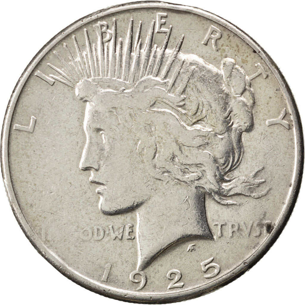 UNITED STATES, Peace Dollar, Dollar, 1925, U.S. Mint, KM #150, VF(20-25),...