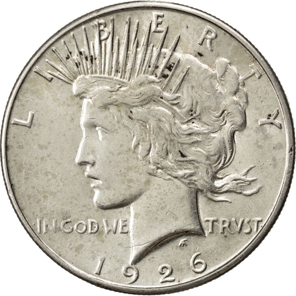 UNITED STATES, Peace Dollar, Dollar, 1926, U.S. Mint, KM #150, AU(50-53),...