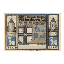 Banknote, Germany, Attendorn Magistrat, 3 Mark, Monument, 1922, UNC(65-70)