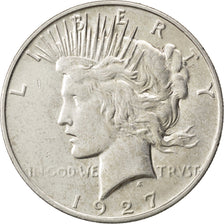UNITED STATES, Peace Dollar, Dollar, 1927, U.S. Mint, KM #150, AU(50-53),...
