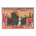 Banknote, Germany, Bremen Deutsche Amerika Woche, 75 Pfennig, paysage, 1922