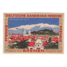 Banknote, Germany, Bremen Deutsche Amerika Woche, 25 Pfennig, paysage, 1922