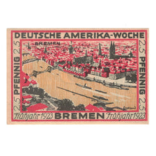 Banknote, Germany, Bremen Deutsche Amerika Woche, 25 Pfennig, paysage, 1922