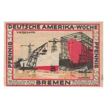 Banknote, Germany, Bremen Deutsche Amerika Woche, 50 Pfennig, paysage, 1922