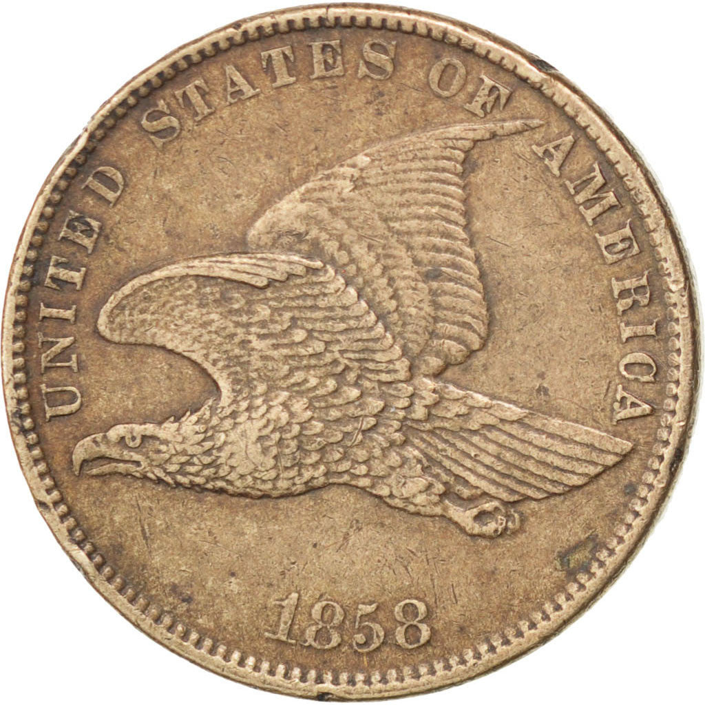 UNITED STATES, Flying Eagle Cent, Cent, 1858, U.S. Mint, KM #85, AU(50-53),...