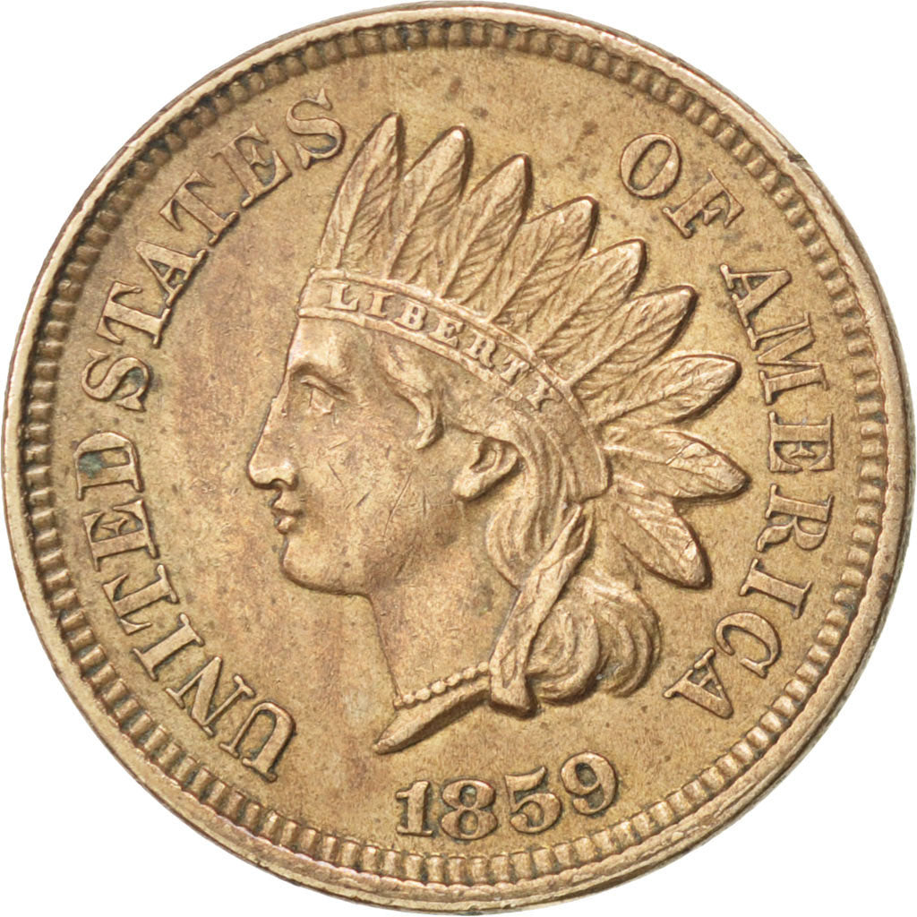 UNITED STATES, Indian Head Cent, Cent, 1859, U.S. Mint, KM #87, AU(50-53),...