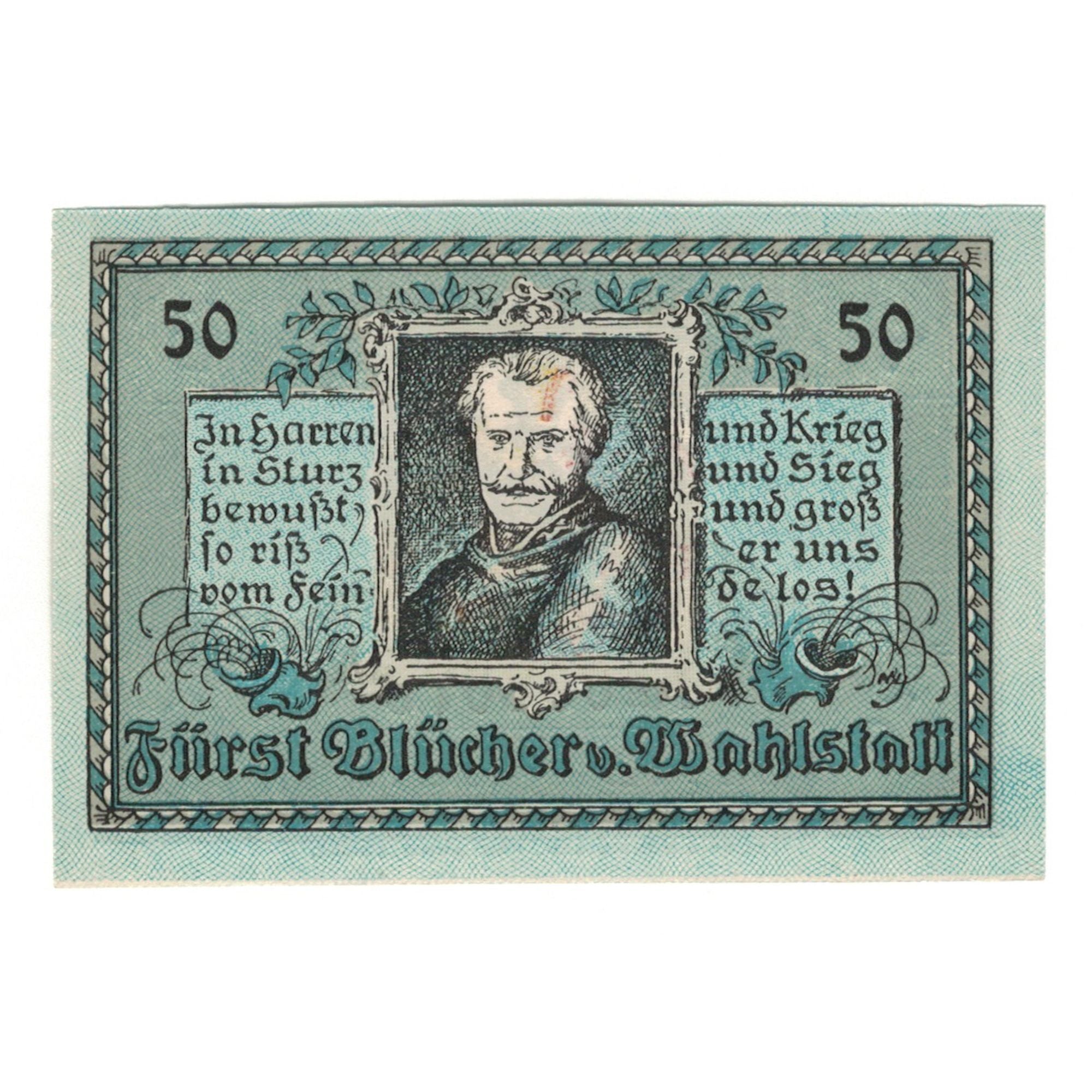 Banknote, Germany, Canth Stadt, 50 Pfennig, personnage, 1922, UNC(65-70)