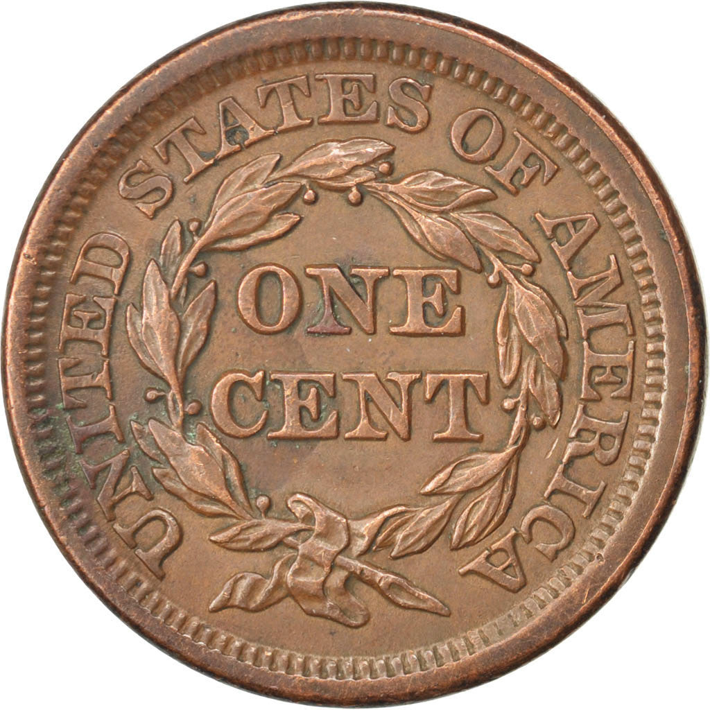 Coin, United States, Braided Hair Cent, Cent, 1853, U.S. Mint, Philadelphia