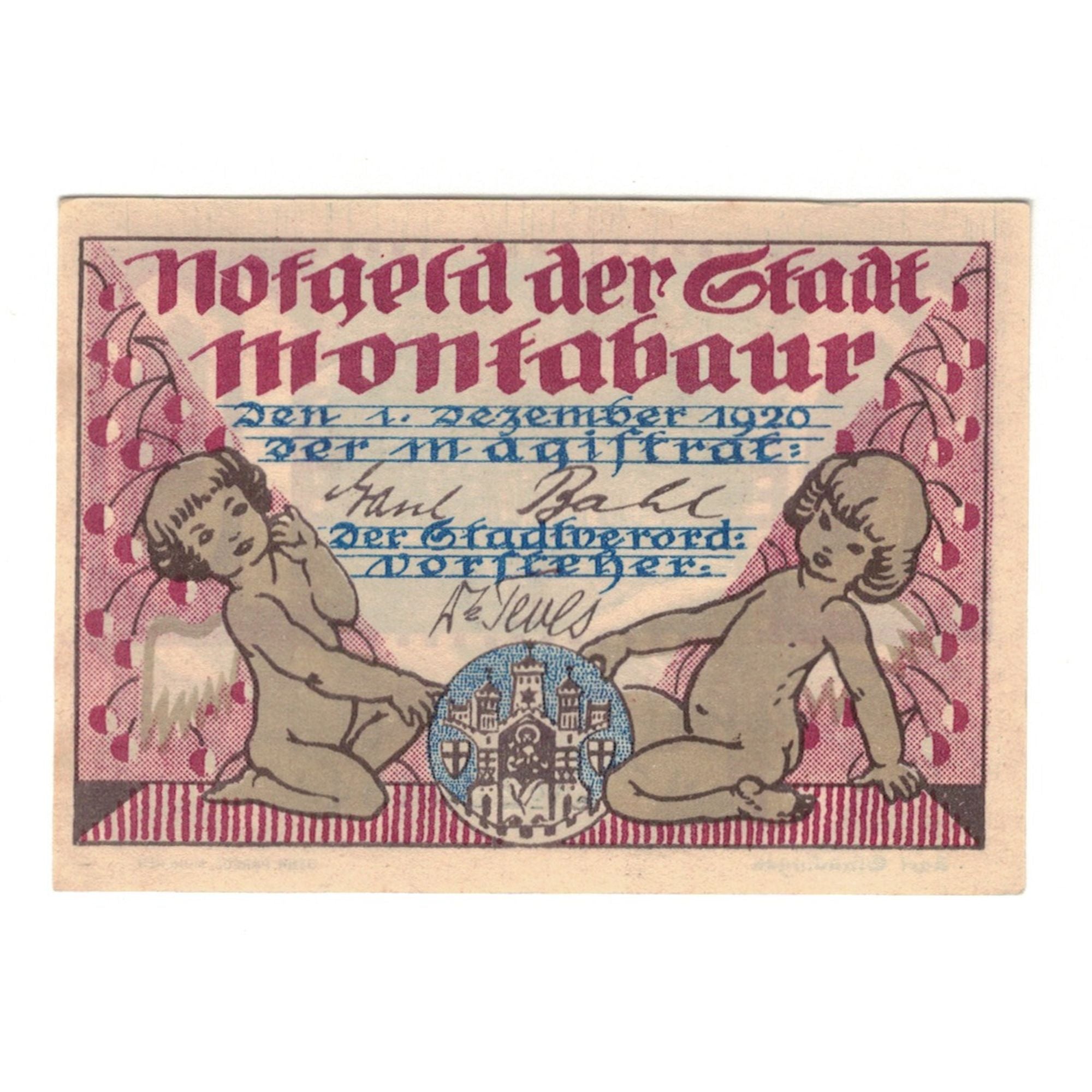 Banknote, Germany, Montabaur Stadt, 10 Pfennig, Maison, 1920, 1920-12-01