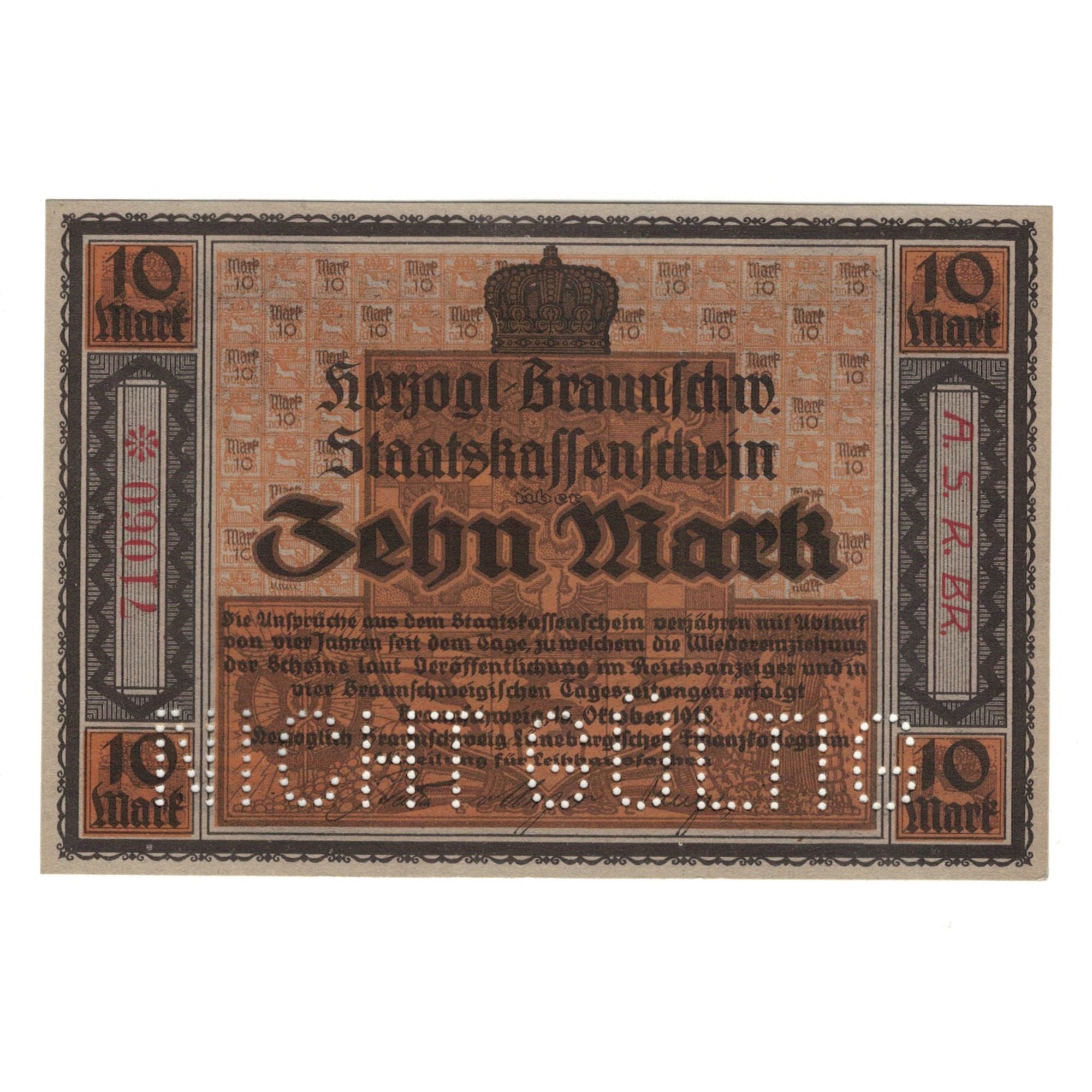 Banknote, Germany, Braunschweig Herzogl. Braunschweig-Lüneburgisches