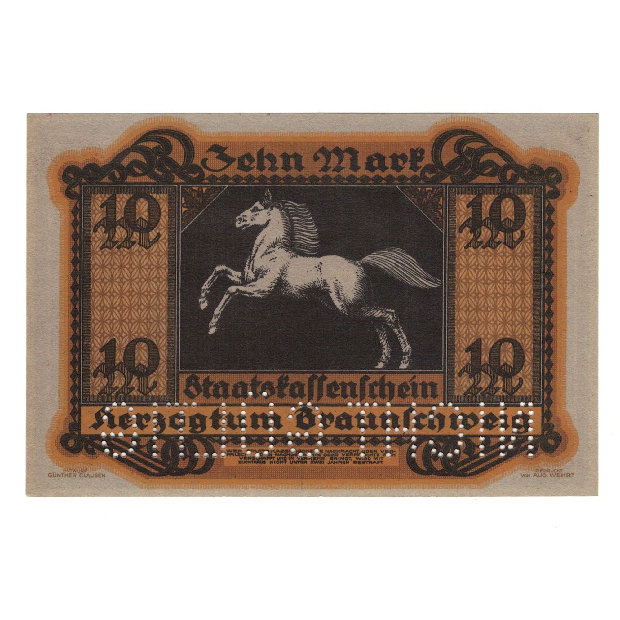 Banknote, Germany, Braunschweig Herzogl. Braunschweig-Lüneburgisches
