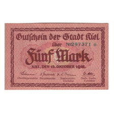 Banknote, Germany, KIEHL, 5 Mark, Monument, 1919, 1919-05-01, UNC(65-70)