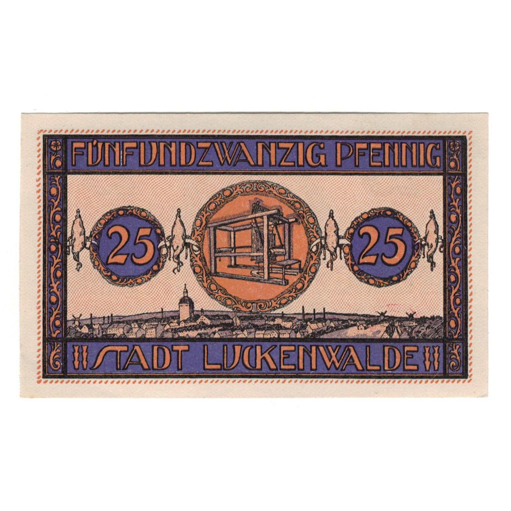 Banknote, Germany, Luckenwalde Stadt, 25 Pfennig, Blason, 1922, 1922-12-31