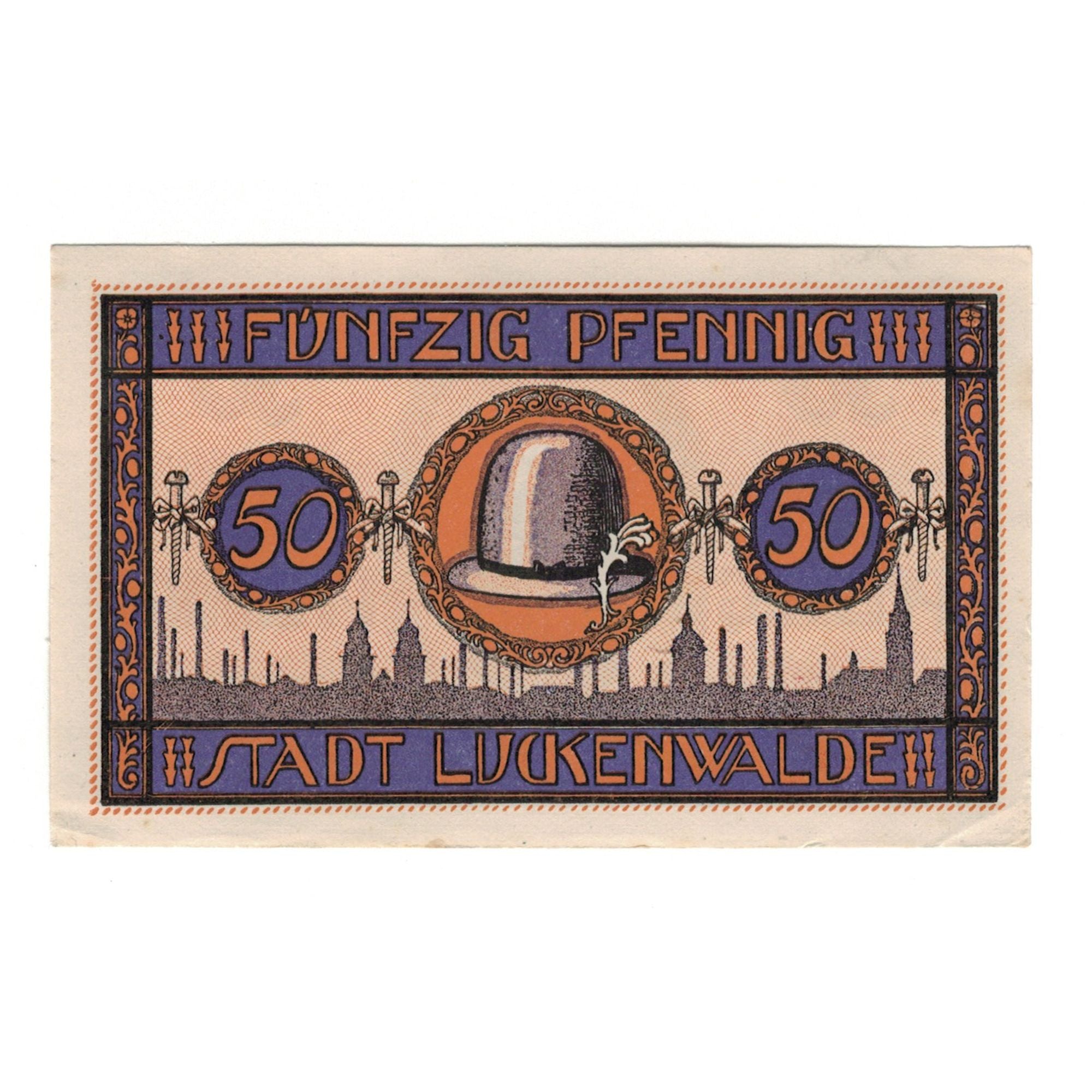 Banknote, Germany, Luckenwalde Stadt, 50 Pfennig, Blason, 1922, 1922-12-31