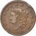 UNITED STATES, Coronet Cent, Cent, 1831, U.S. Mint, KM #45, EF(40-45), Copper,..