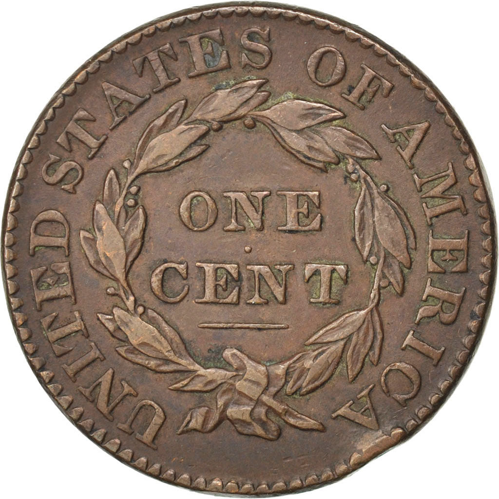 UNITED STATES, Coronet Cent, Cent, 1831, U.S. Mint, KM #45, EF(40-45), Copper,..