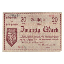 Banknote, Germany, Elberfeld Stadt, 20 Mark, Blason, 1918, 1919-02-01