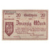 Banknote, Germany, Elberfeld Stadt, 20 Mark, Blason, 1918, 1919-02-01