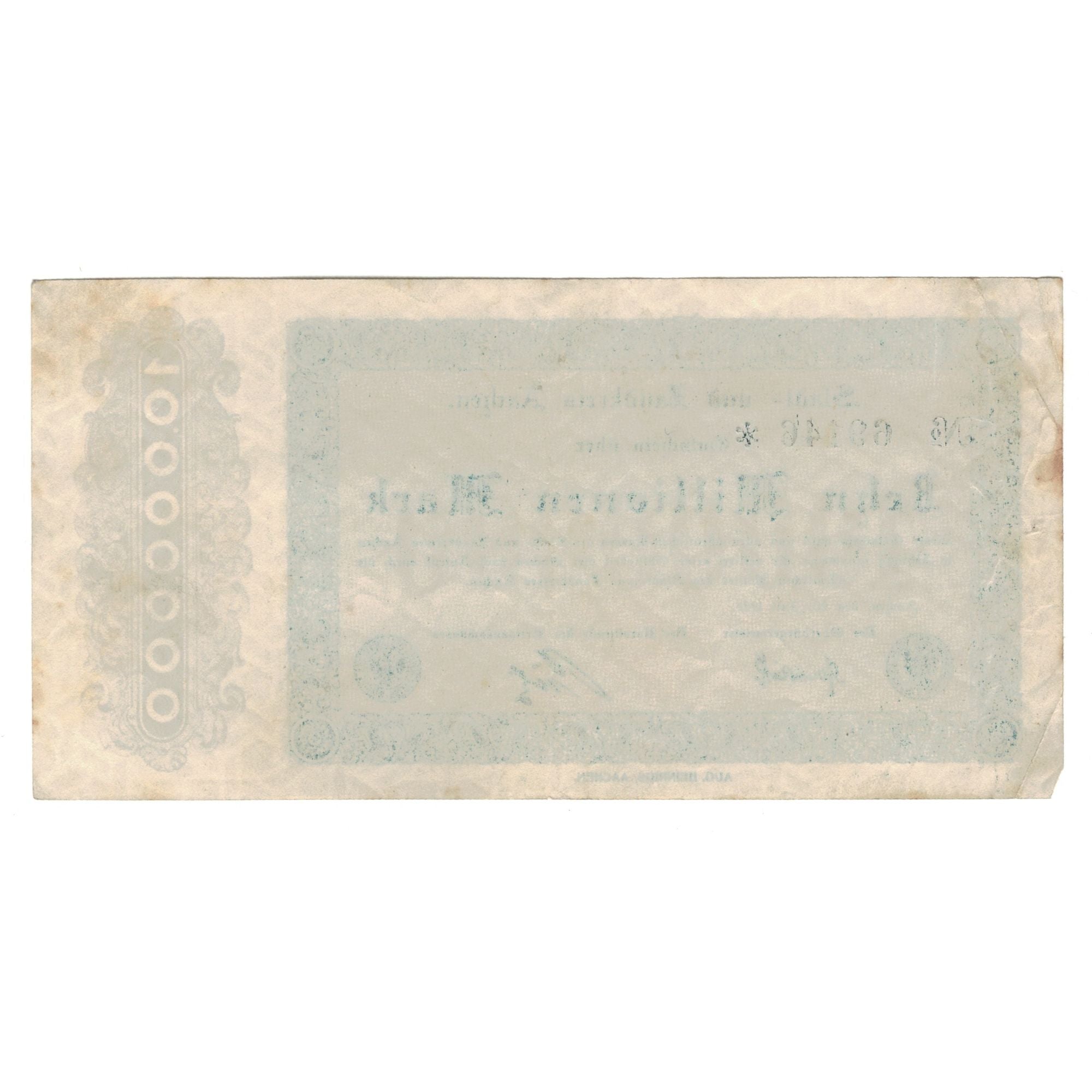 Banconote, Germania, Aachen Stadt und Landkreis, 10 Millionen Mark, Texte, 1923
