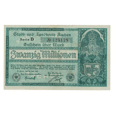 Billet, Allemagne, Aachen Stadt und Landkreis, 20 Millionen Mark, personnage