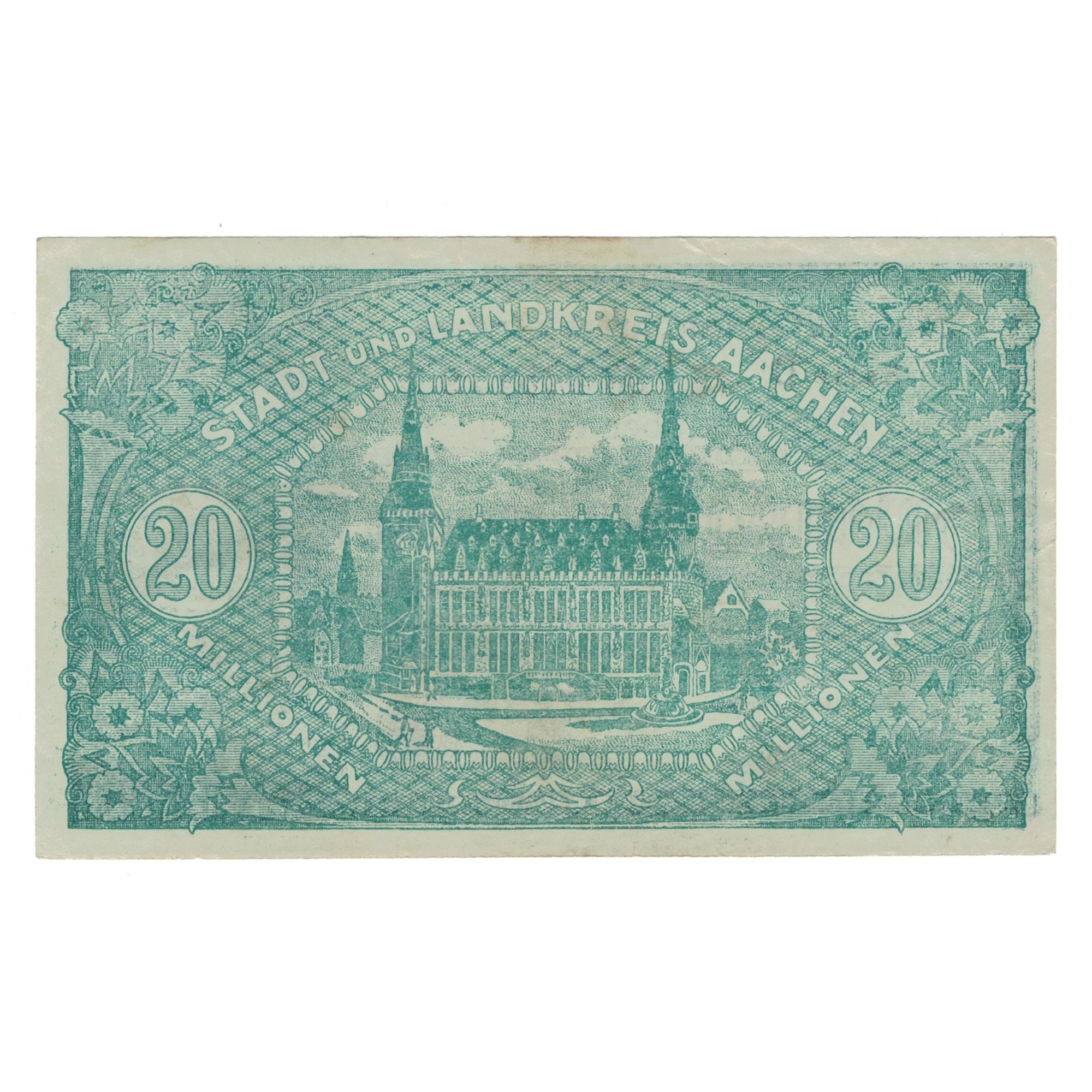 Billet, Allemagne, Aachen Stadt und Landkreis, 20 Millionen Mark, personnage