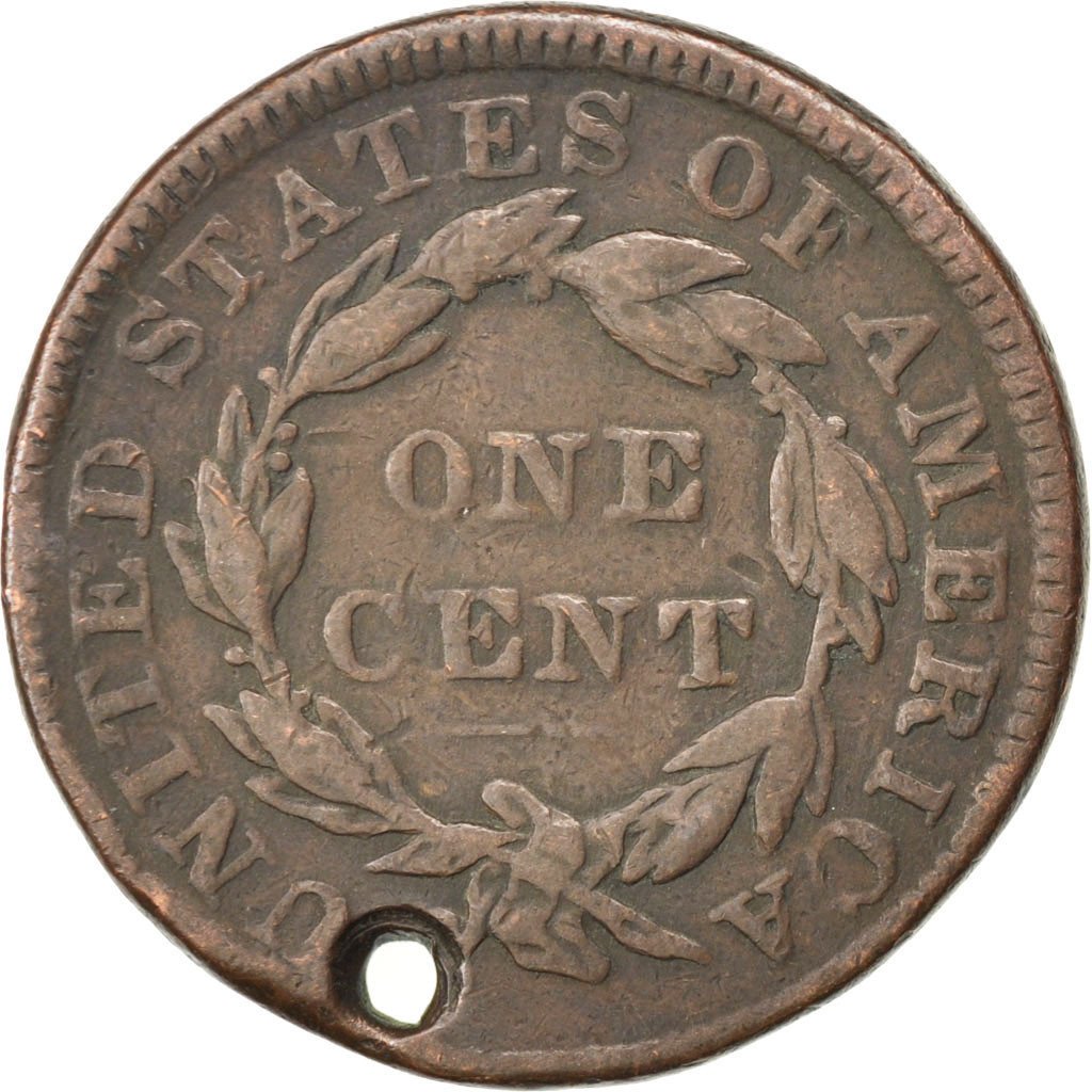 UNITED STATES, Coronet Cent, Cent, 1835, U.S. Mint, KM #45, VF(20-25), Copper,..